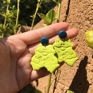 Handmade clay earrings!
